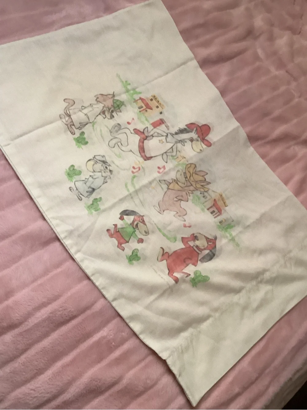 The Quick Draw McGraw Show vintage 1960 pillowcase
